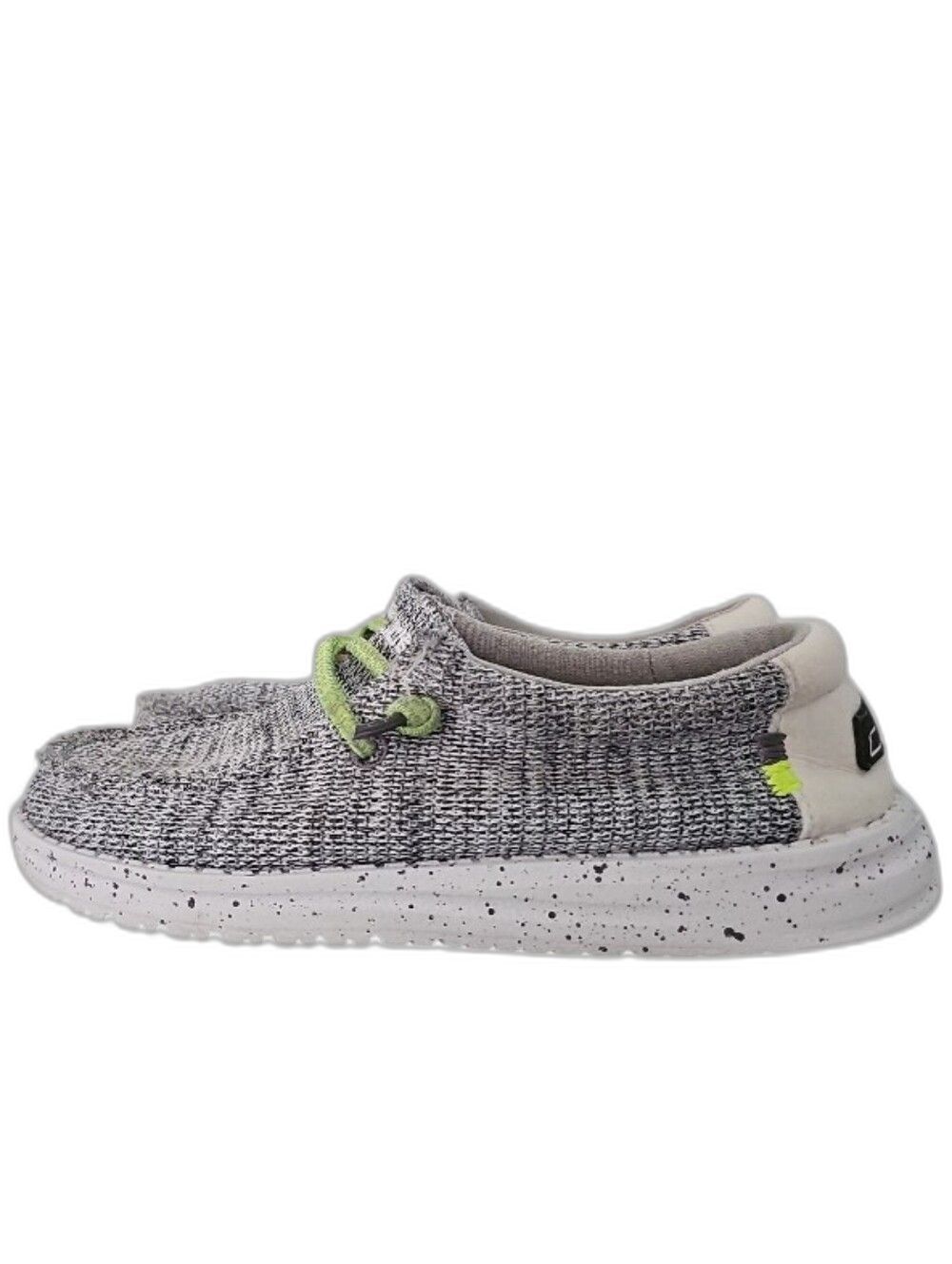 Hey Dude Wally Youth Sox Stone White Size 13 Slip On Casual Comfort Shoes